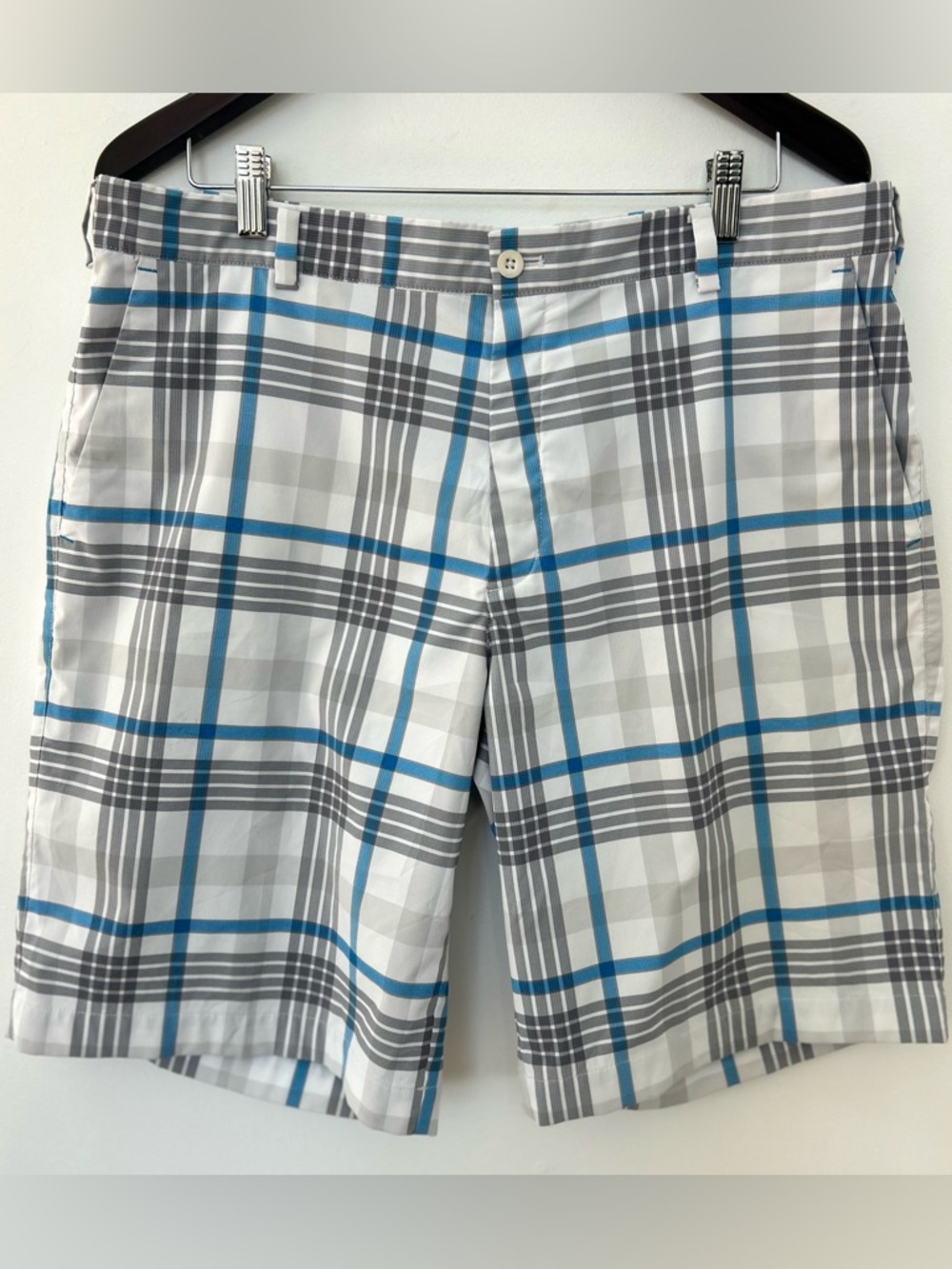 Nike Golf Dri-FIT Plaid Shorts Size 36 Performance Lightweight
